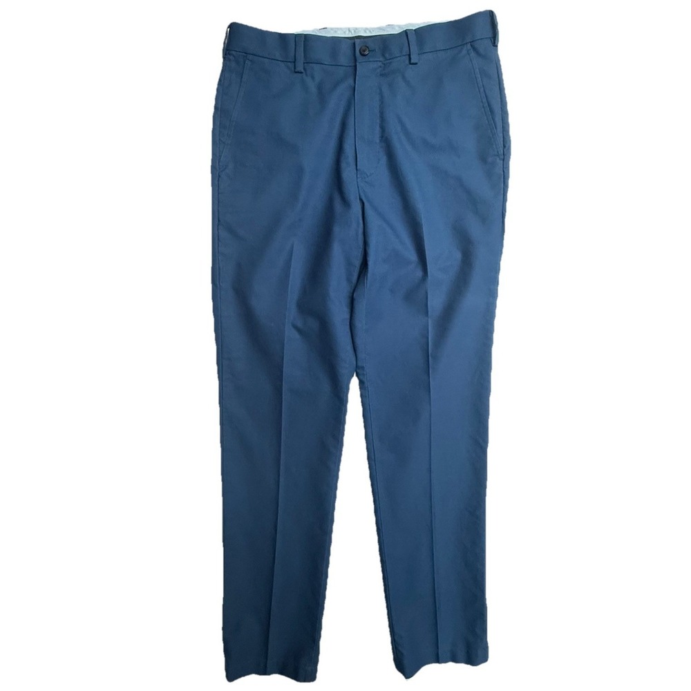 Brooks Brothers Clark Fit‎ Chino Pants Blue Stretch W34 L34 Mens